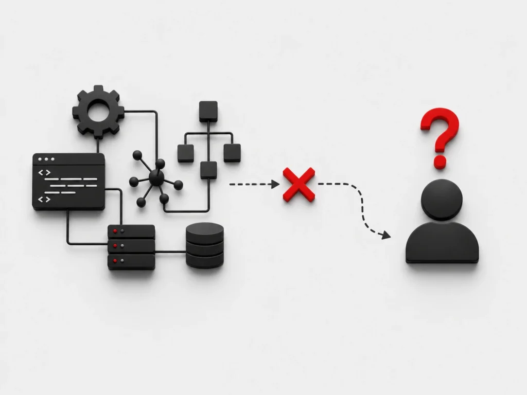 mensaje técnico que no conecta con el comprador de negocio en empresa de tecnología