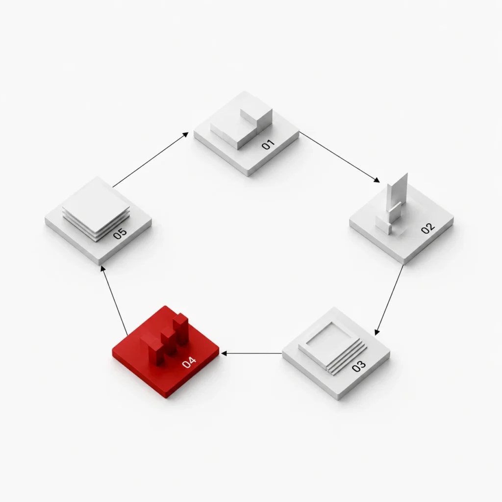 diagrama de los cinco componentes de un sistema de captacion predecible